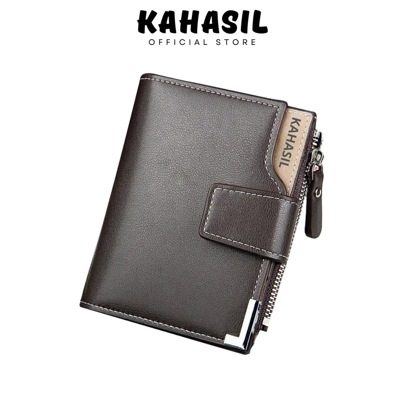 Product image KAHASIL - Dompet Lipat Wanita Pendek Bahan Kulit PU Leather KHDP44 all variant COKELAT